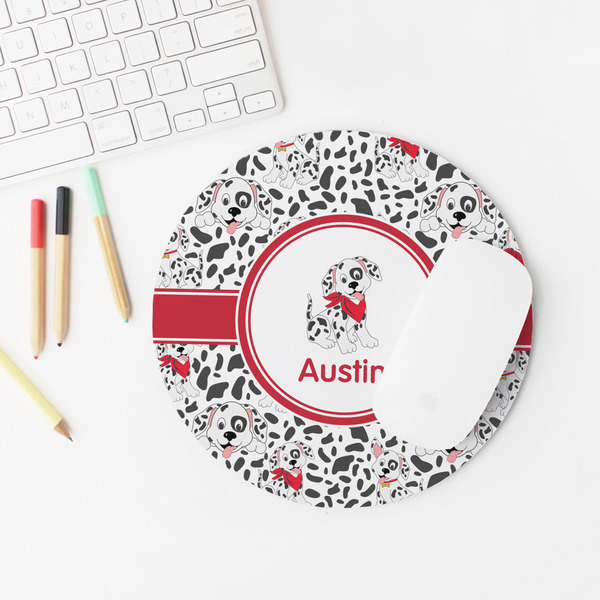 Dalmation Round Mousepad - LIFESTYLE 2