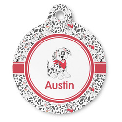 Dalmation Round Pet ID Tag (Personalized)