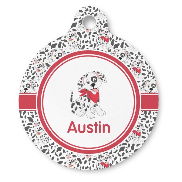 Custom Dalmation Round Pet ID Tag - Large (Personalized)