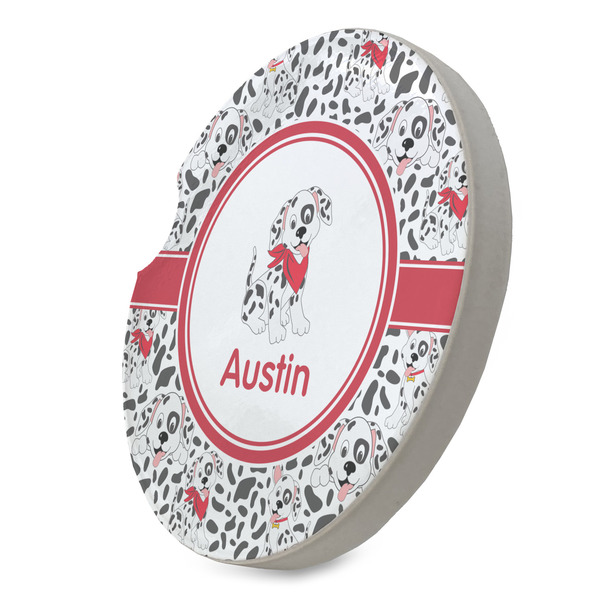 Dalmation Sandstone Car Coaster - STANDING ANGLE