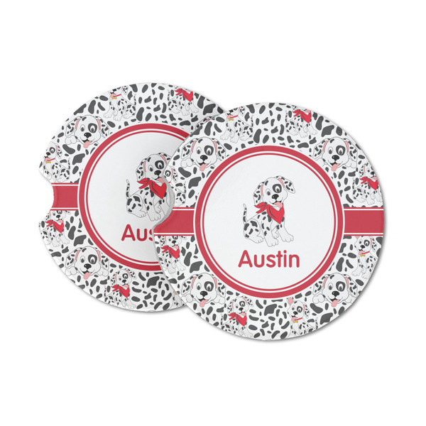 Custom Dalmation Sandstone Car Coasters (Personalized)