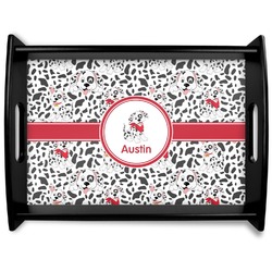 Dalmation Black Wooden Tray - Large (Personalized)