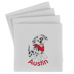 Dalmation Absorbent Stone Coasters - Set of 4 (Personalized)