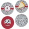 Dalmation Set of 4 Glass Appetizer / Dessert Plate 8" (Personalized)
