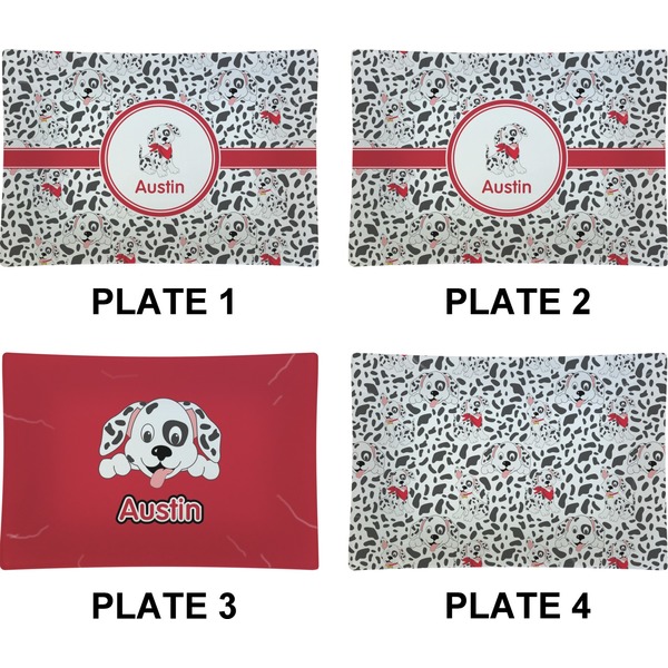 Dalmation Set of Rectangular Appetizer / Dessert Plates (Approval)