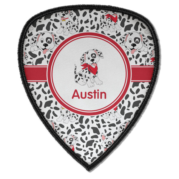 Custom Dalmation Iron on Shield Patch A w/ Name or Text