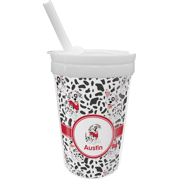 Custom Dalmation Sippy Cup with Straw (Personalized)