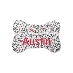 Dalmation Bone Shaped Dog Food Mat (Small) (Personalized)