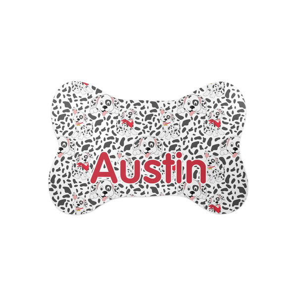 Custom Dalmation Bone Shaped Dog Food Mat (Small) (Personalized)