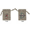 Dalmation Small Burlap Gift Bag - Front and Back