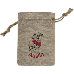 Dalmation Small Burlap Gift Bag - Front (Personalized)