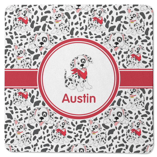 Custom Dalmation Square Rubber Backed Coaster (Personalized)