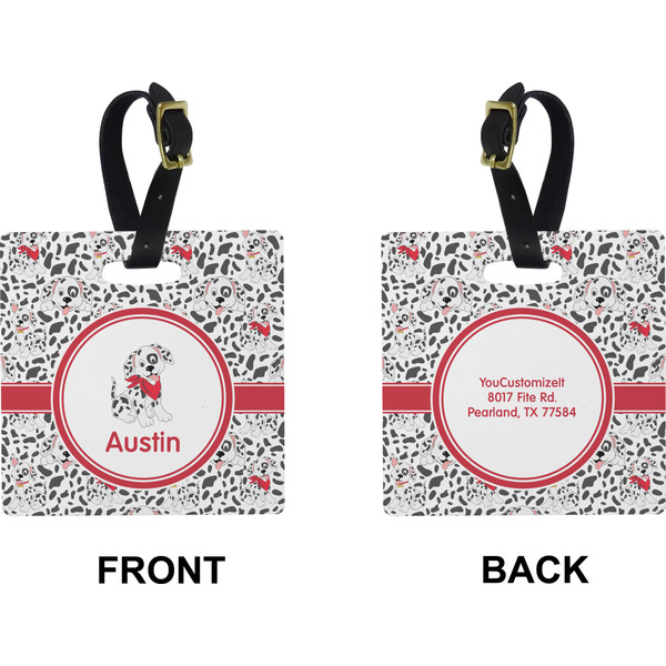 Dalmation Square Luggage Tag (Front + Back)