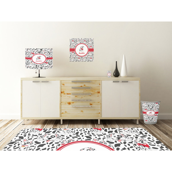 Dalmation Square Wall Decal Wooden Desk