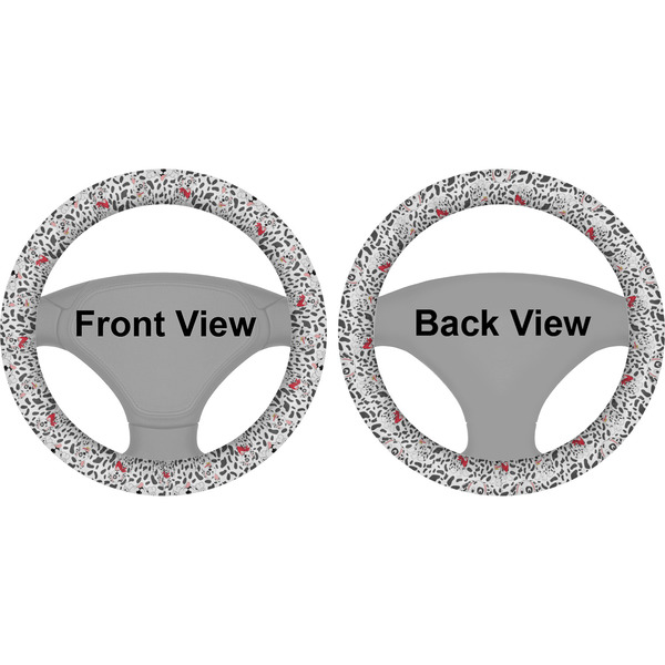 Dalmation Steering Wheel Cover- Front and Back