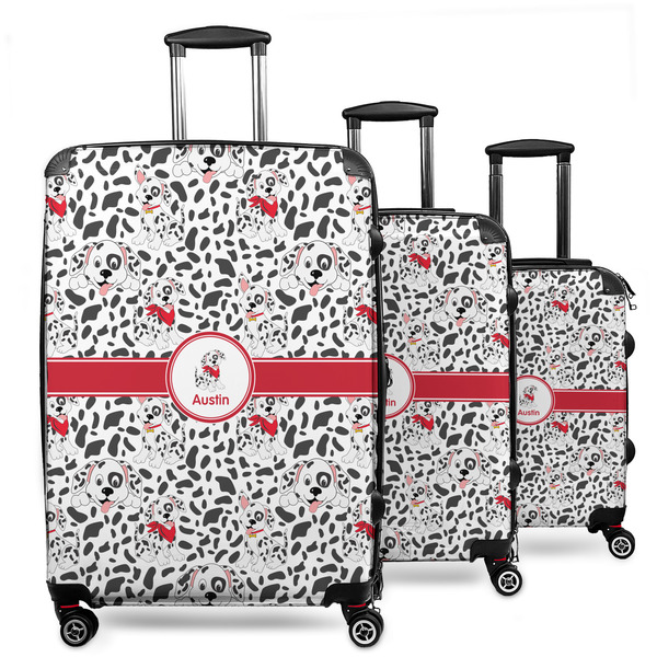Custom Dalmation 3 Piece Luggage Set - 20" Carry On, 24" Medium Checked, 28" Large Checked (Personalized)