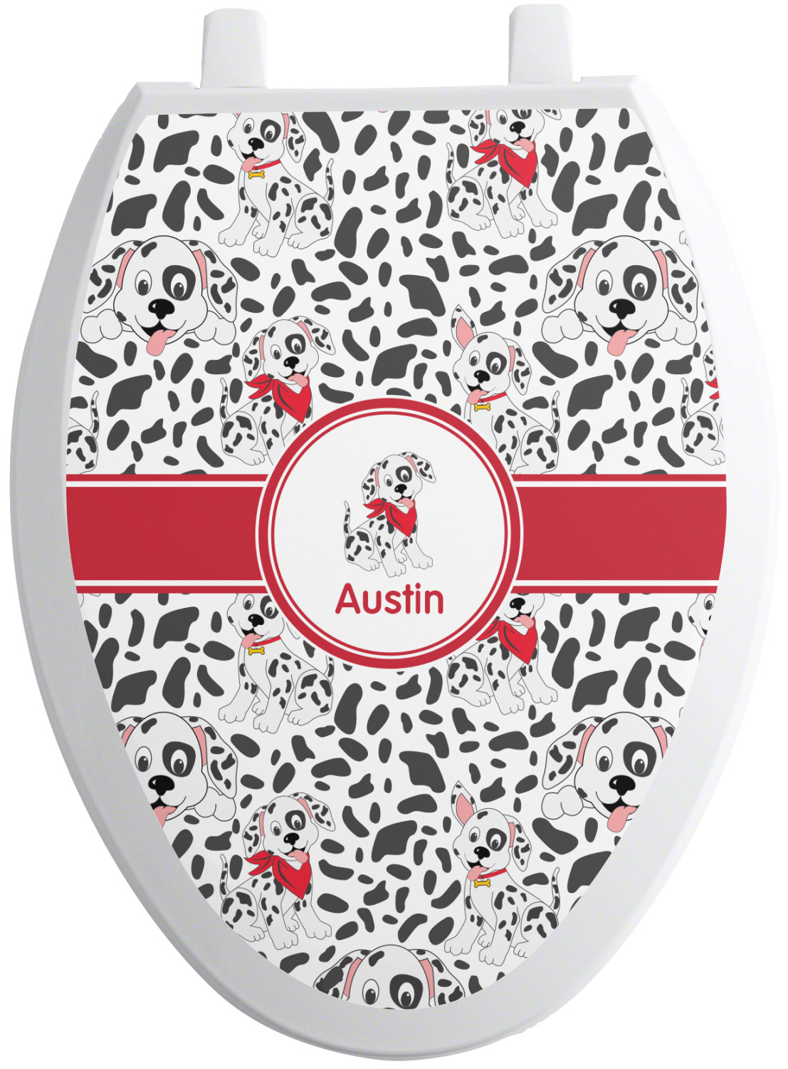 Dalmation Toilet Seat Decal Elongated (Personalized) YouCustomizeIt