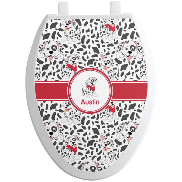 Custom Dalmation Toilet Seat Decal - Elongated (Personalized)