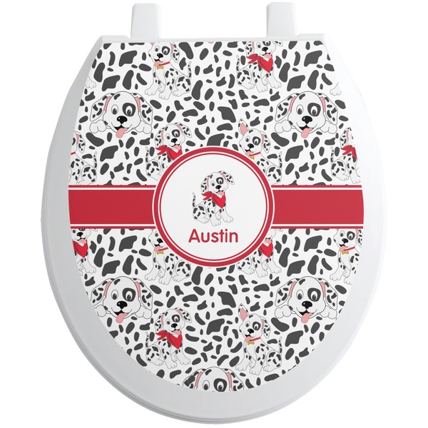 Custom Dalmation Toilet Seat Decal - Round (Personalized)