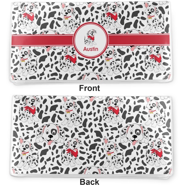 Dalmation Vinyl Check Book Cover - Front and Back