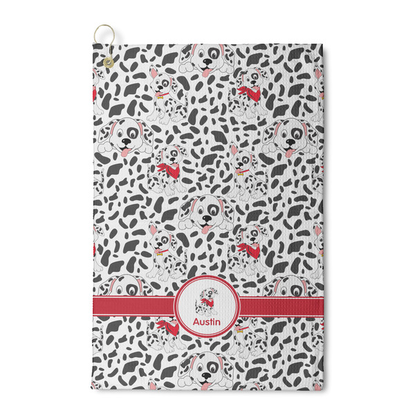 Custom Dalmation Waffle Weave Golf Towel (Personalized)