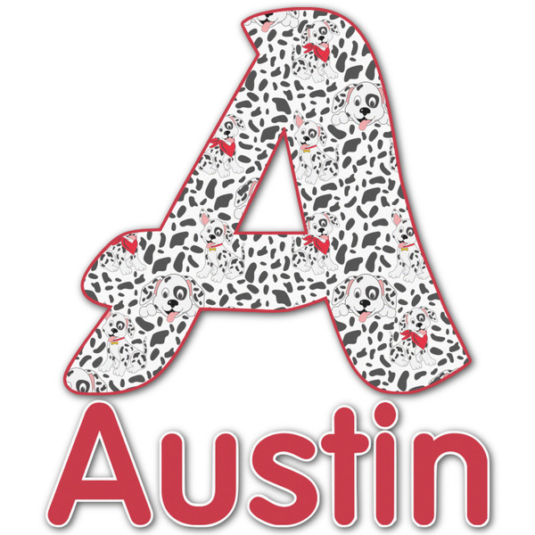 Custom Dalmation Name & Initial Decal - Up to 12"x12" (Personalized)