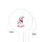 Dalmation White Plastic 4" Food Pick - Round - Single Sided - Front & Back