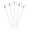 Dalmation White Plastic 5.5" Stir Stick - Fan View