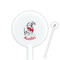 Dalmation 5.5" Round Plastic Stir Sticks - White - Single Sided (Personalized)