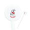 Dalmation 7" Round Plastic Stir Sticks - White - Single Sided (Personalized)