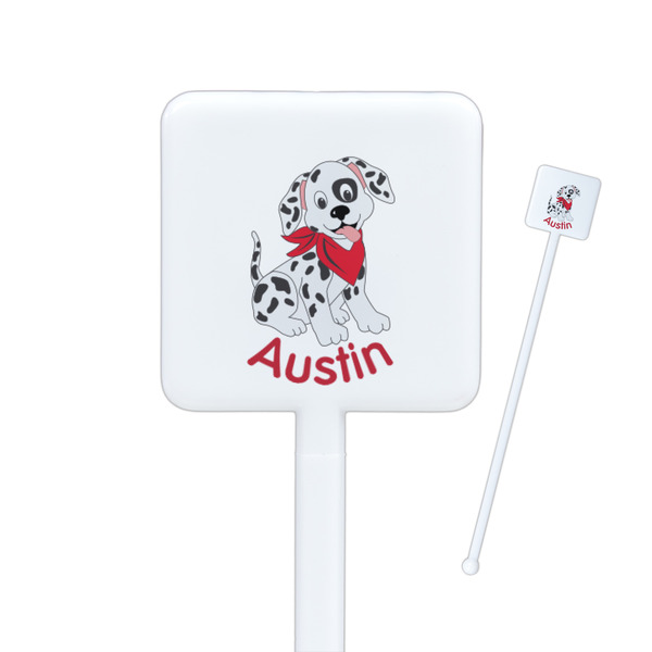 Custom Dalmation Square Plastic Stir Sticks (Personalized)