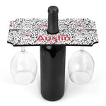Dalmation Wine Bottle & Glass Holder (Personalized)