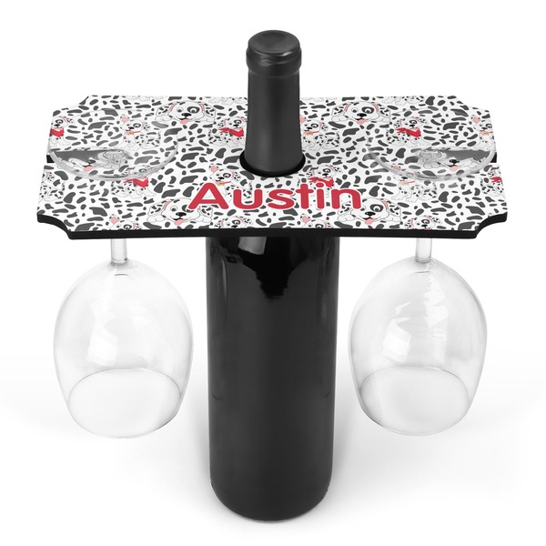 Custom Dalmation Wine Bottle & Glass Holder (Personalized)