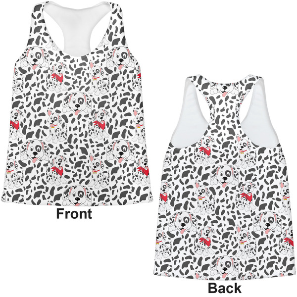 Dalmation Womens Racerback Tank Tops - Medium - Front and Back