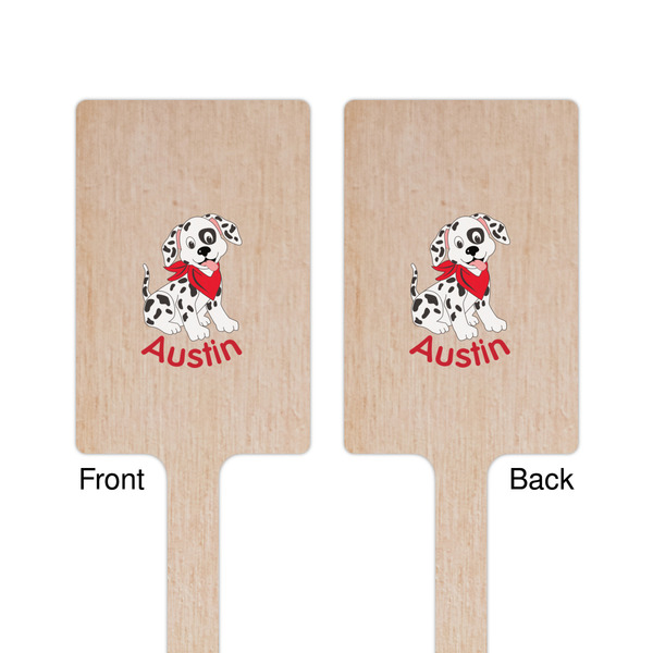 Dalmation Wooden 6.25" Stir Stick - Rectangular - Double Sided - Front & Back