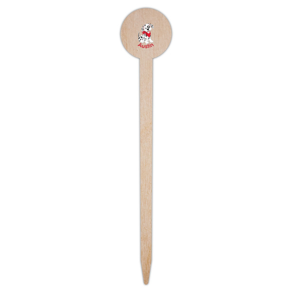 Dalmation Wooden 6" Food Pick - Round - Single Pick