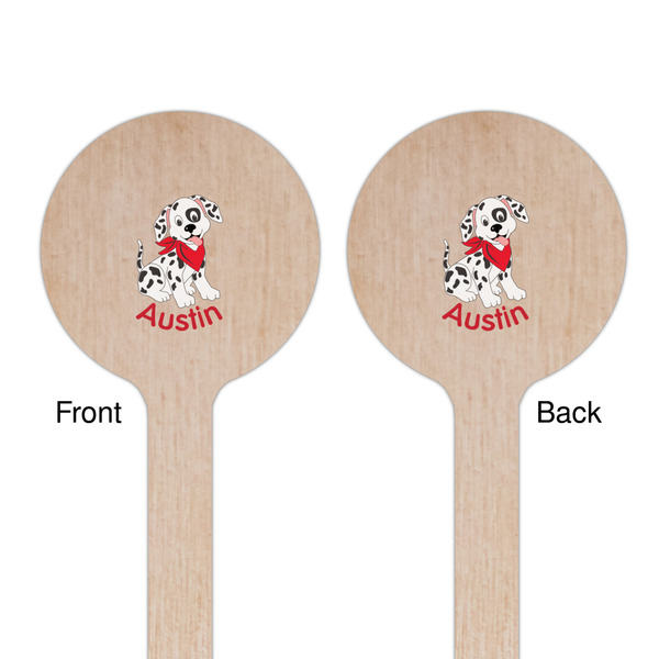 Dalmation Wooden 6" Stir Stick - Round - Double Sided - Front & Back