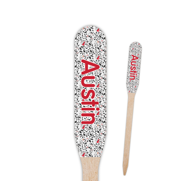 Custom Dalmation Paddle Wooden Food Picks - Double Sided (Personalized)