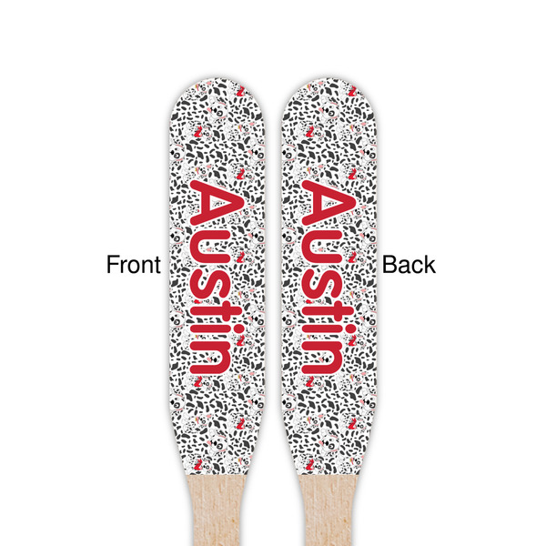 Dalmation Wooden Food Pick - Paddle - Double Sided - Front & Back