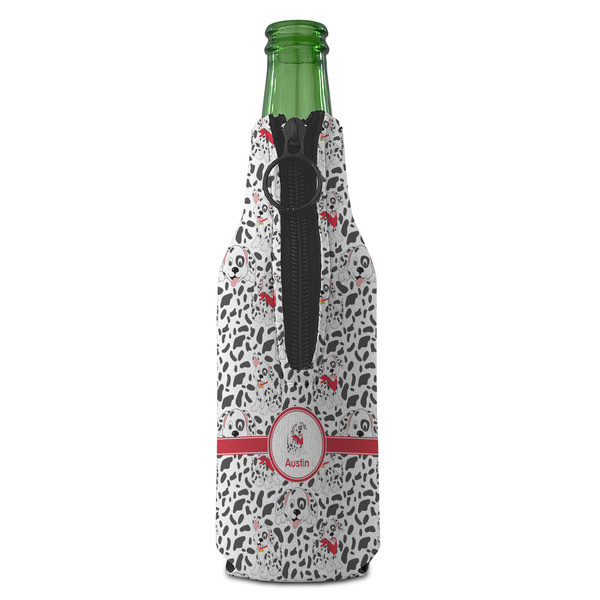 Dalmation Zipper Bottle Cooler - BACK (bottle)