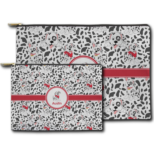 Dalmation Zippered Pouches - Size Comparison