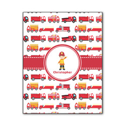 Firetrucks Wood Print - 11x14 (Personalized)