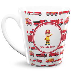 Firetrucks 12 Oz Latte Mug (Personalized)