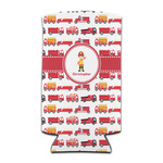 Firetrucks Can Cooler (tall 12 oz) (Personalized)