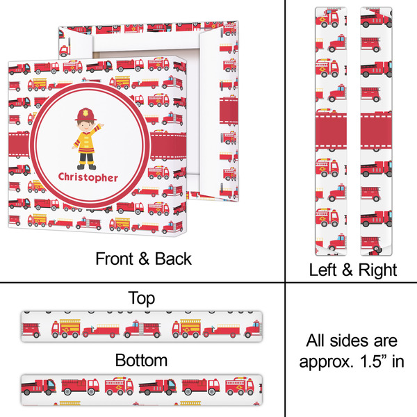 Firetrucks 12x12 - Canvas Print - Approval