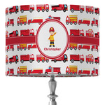 Firetrucks 16" Drum Lamp Shade - Fabric (Personalized)