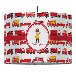 Firetrucks Drum Pendant Lamp (Personalized)
