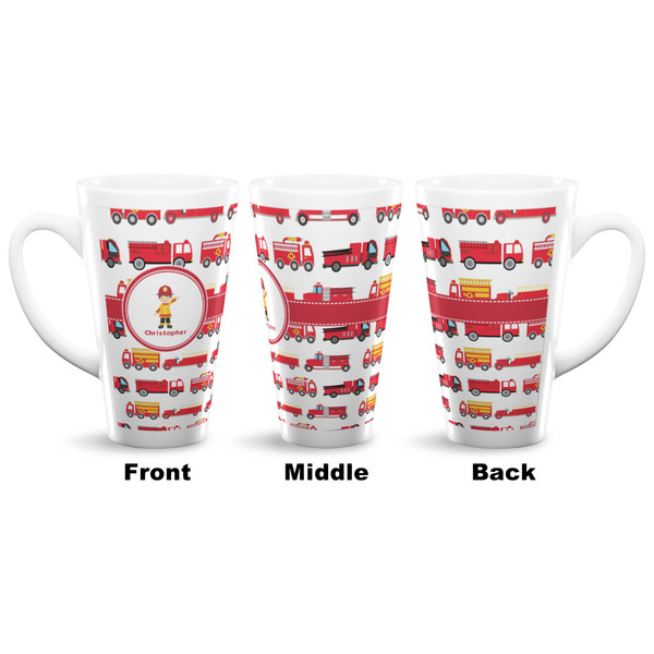 Firetrucks 16 Oz Latte Mug - Approval