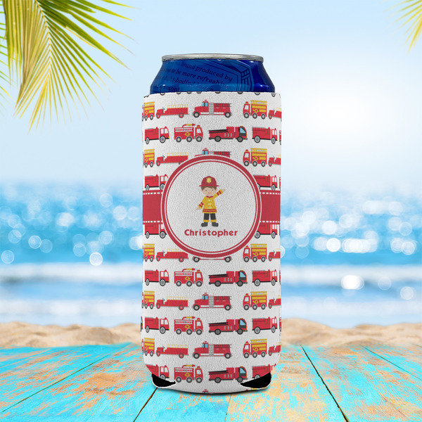 Firetrucks 16oz Can Sleeve - LIFESTYLE
