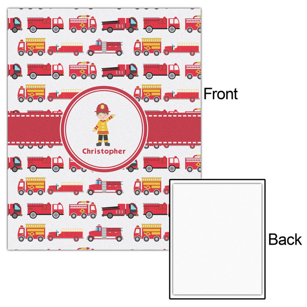 Firetrucks 16x20 - Matte Poster - Front & Back